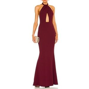 Katie May Petra Dress. Size Medium. Long high neck and backless.